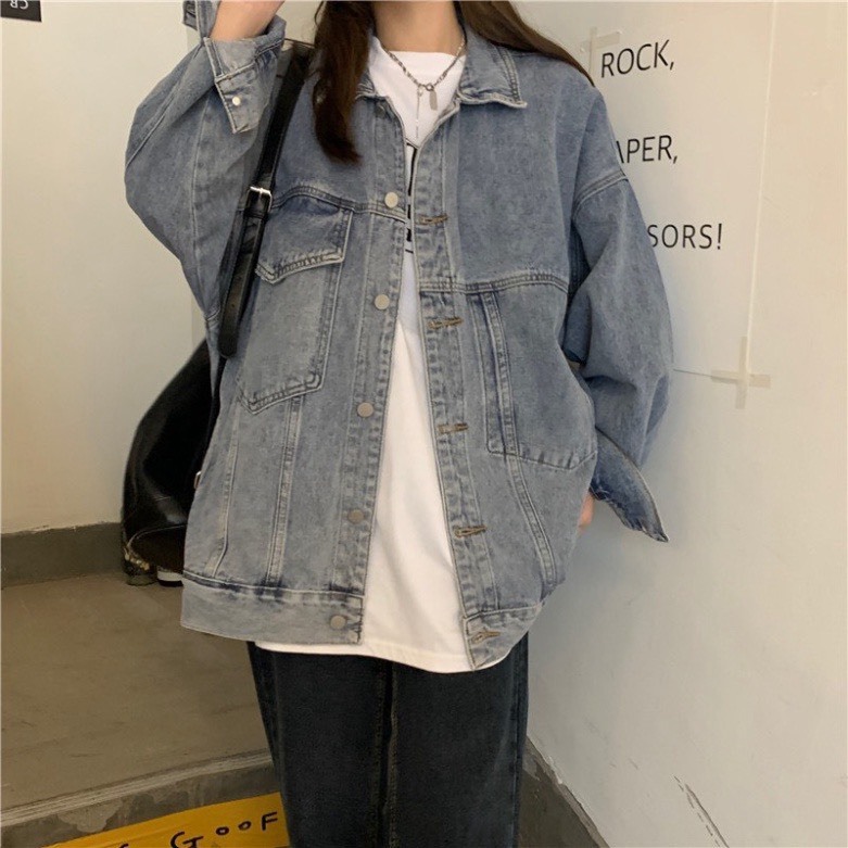 Áo khoác bò oversize phong cách ulzzang Aokhoacbo5010_P0K36