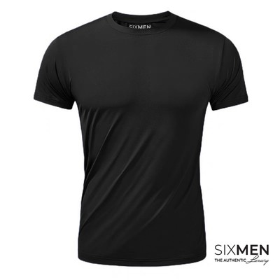 Áo thun thể thao cao cấp SIXMEN - Màu Đen - Thoáng mát, thấm hút, chống nhăn, thoải mái