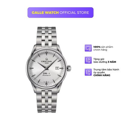 Đồng hồ cơ nam Certina C029.807.11.031.00 chống nước 10ATM ấn tượng, mặt kính Sapphire, dây thép đeo tay cao cấp