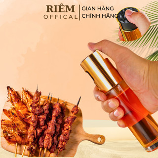 Bình Xịt Dầu Ăn Dạng Phun Sương 100ml Thủy Tinh Cao Cấp Tiện Lợi RIEM