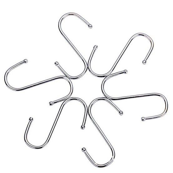 Móc treo đồ hình chữ S inox đa năng inox 7,4cm lớn Cao Cấp treo quần áo giày dép