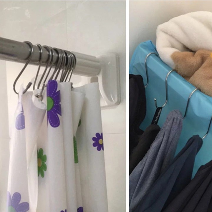 Móc treo đồ hình chữ S inox đa năng inox 7,4cm lớn Cao Cấp treo quần áo giày dép