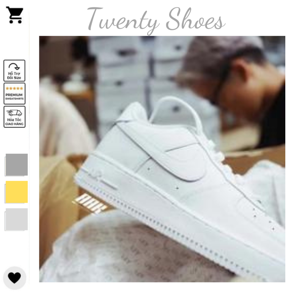 Giày_Nike Air Force _Siêu _Cấp,Giày Nike_AF1 Full Trắng Hàng Siêu _Cấp Full Box Bill