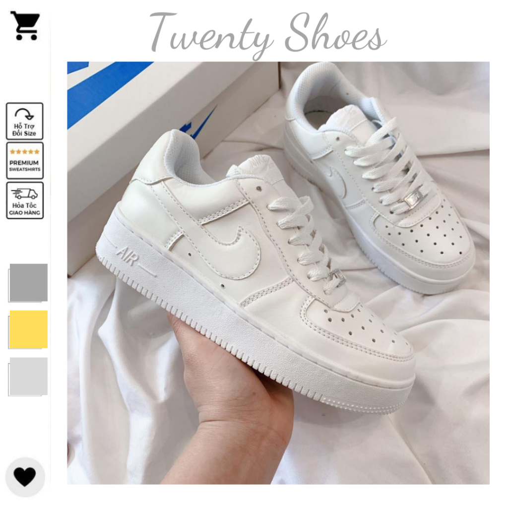 Giày_Nike Air Force _Siêu _Cấp,Giày Nike_AF1 Full Trắng Hàng Siêu _Cấp Full Box Bill