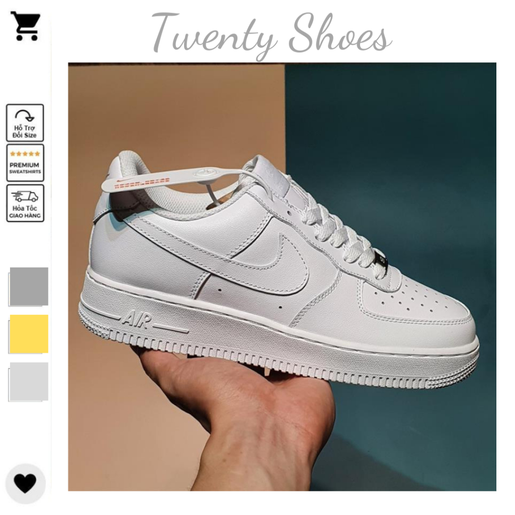 Giày_Nike Air Force _Siêu _Cấp,Giày Nike_AF1 Full Trắng Hàng Siêu _Cấp Full Box Bill