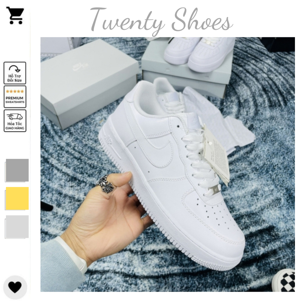 Giày_Nike Air Force _Siêu _Cấp,Giày Nike_AF1 Full Trắng Hàng Siêu _Cấp Full Box Bill