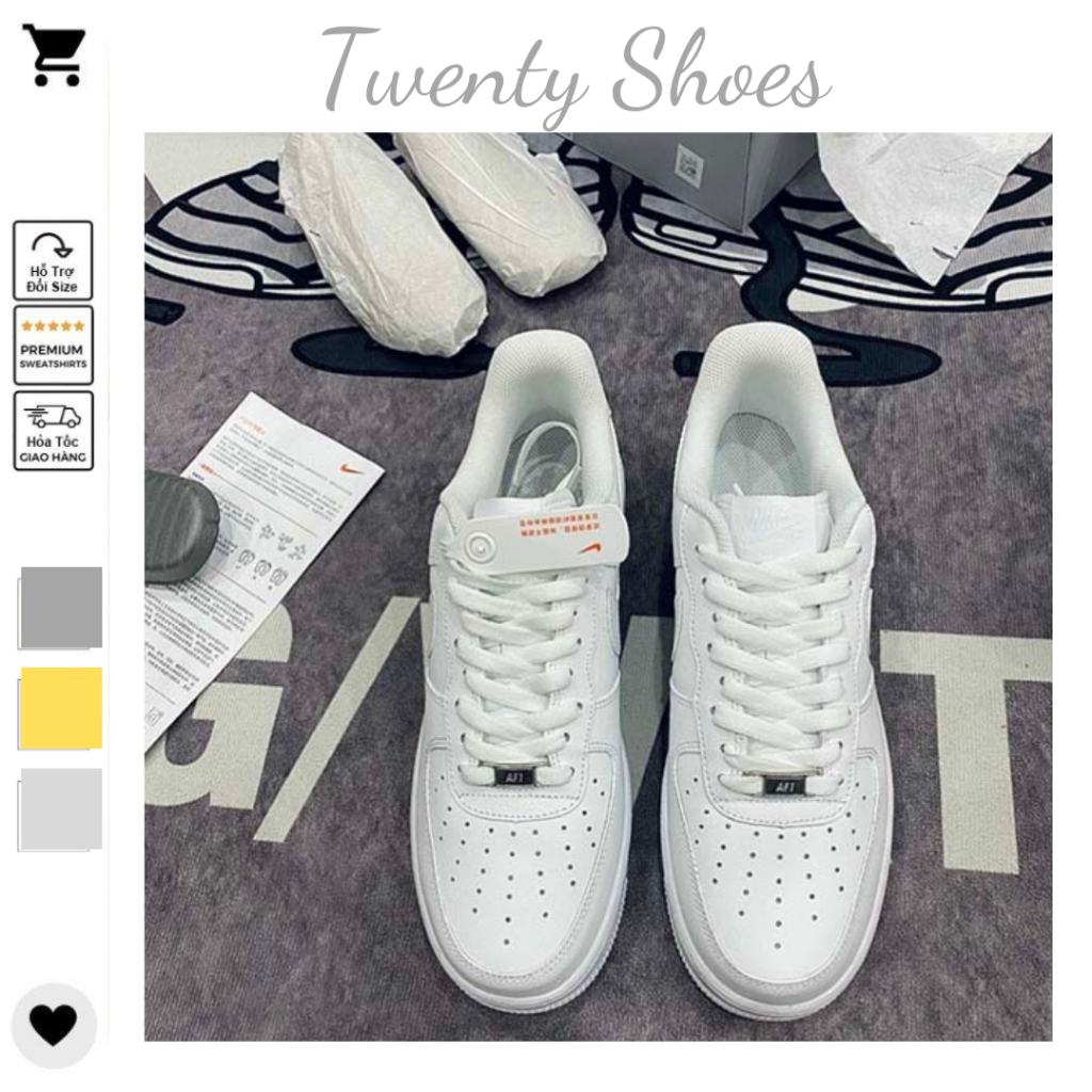 Giày_Nike Air Force _Siêu _Cấp,Giày Nike_AF1 Full Trắng Hàng Siêu _Cấp Full Box Bill