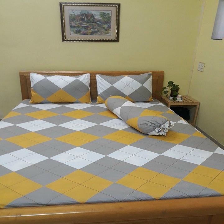 Bộ Drap gôi 100% Cotton cao cấp 4 món chính hãng IN LOGO CTY