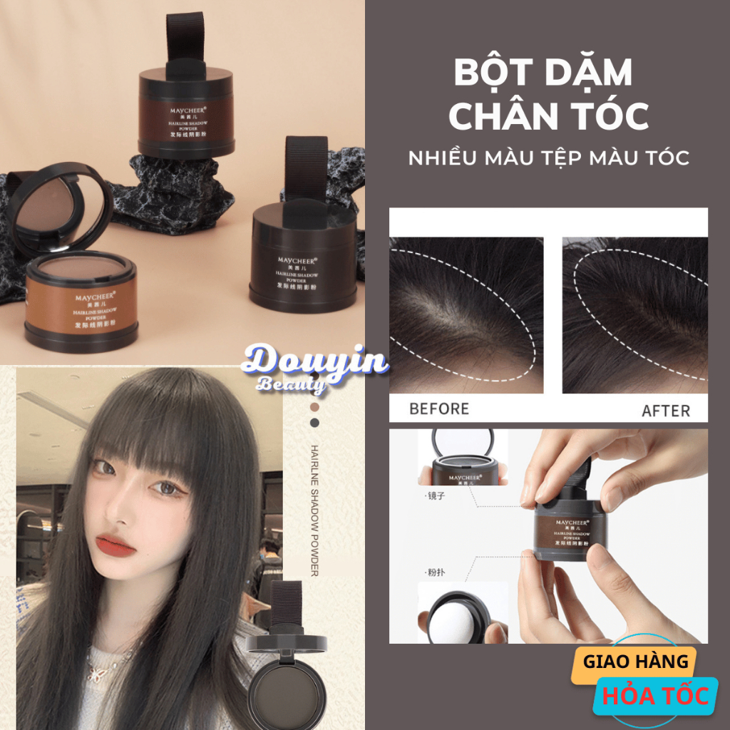 Bột Làm Đầy Chân Tóc Không Thấm Nước Làm Đầy Chân Tóc Kiểm Soát Dầu Hiệu Quả NOVO DD22- Douyin Beauty