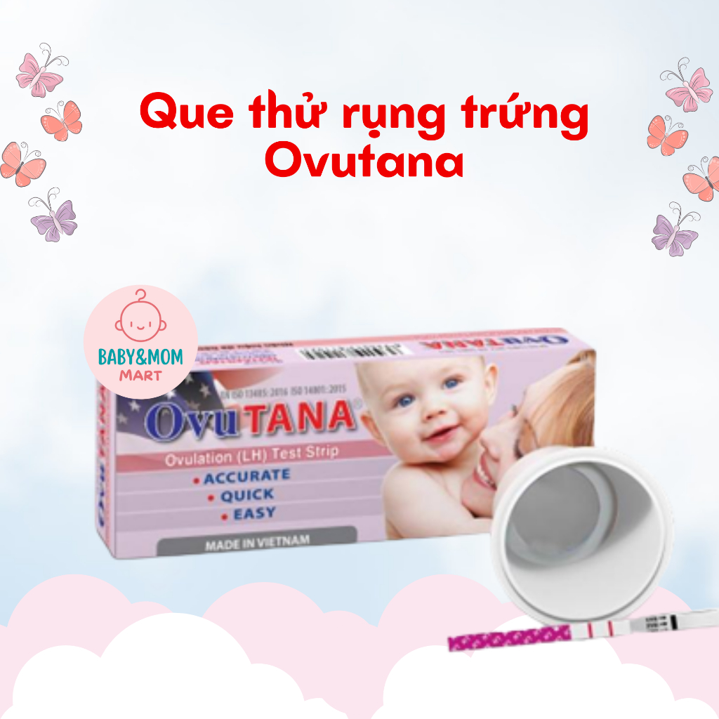 Que thử rụng trứng Ovutana, Test nhanh rụng trứng chính xác, hiệu quả, tiện lợi, dễ sử dụng, Hộp 1 que