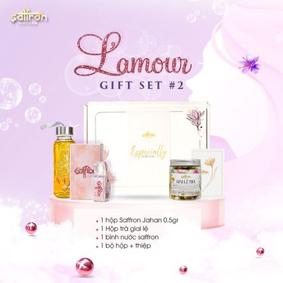 Set quà trung thu Nhụy Hoa Nghệ Tây SAFFRON VIETNAM kèm trà hoa