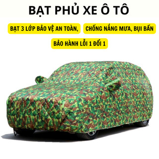 Bạt phủ ô tô Cao Cấp KAW - Bạt Trùm Xe Hơi 3 Lớp Tráng Nhôm Bọc Lớp Nỉ Trong Chống Xước, Chống Nắng, Chống Mưa