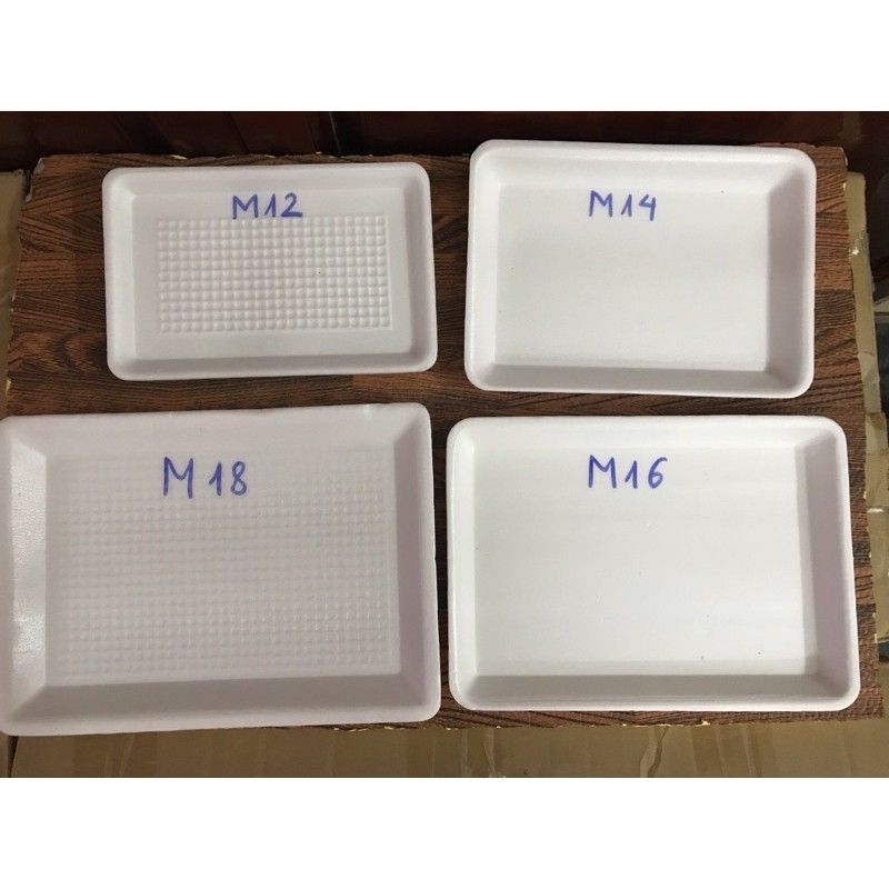 Khay xốp 125 khay đựng thực phẩm M12 / M14 /M16 /M18