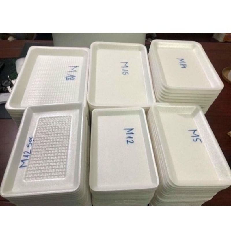 Khay xốp 125 khay đựng thực phẩm M12 / M14 /M16 /M18