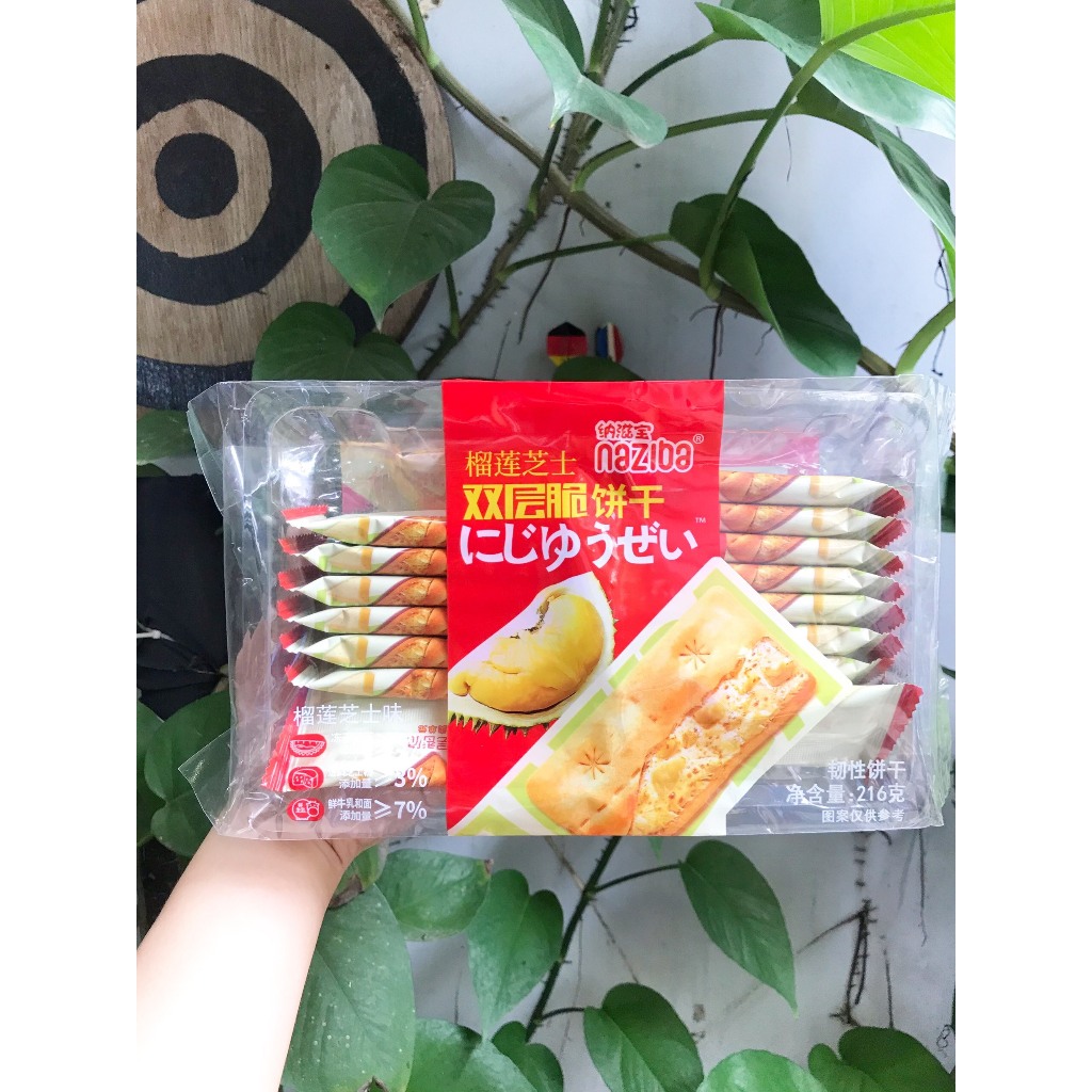Bánh Quy Giòn Đài Loan Naziba Vị Sầu Riêng Phô Mai