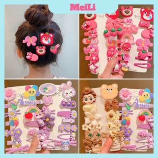 (14 cái) Set Kẹp Tóc Mái Ngang Hình Gấu Dễ Thương Cho Nữ Và Bé Siêu Xinh (tuyển sỉ)