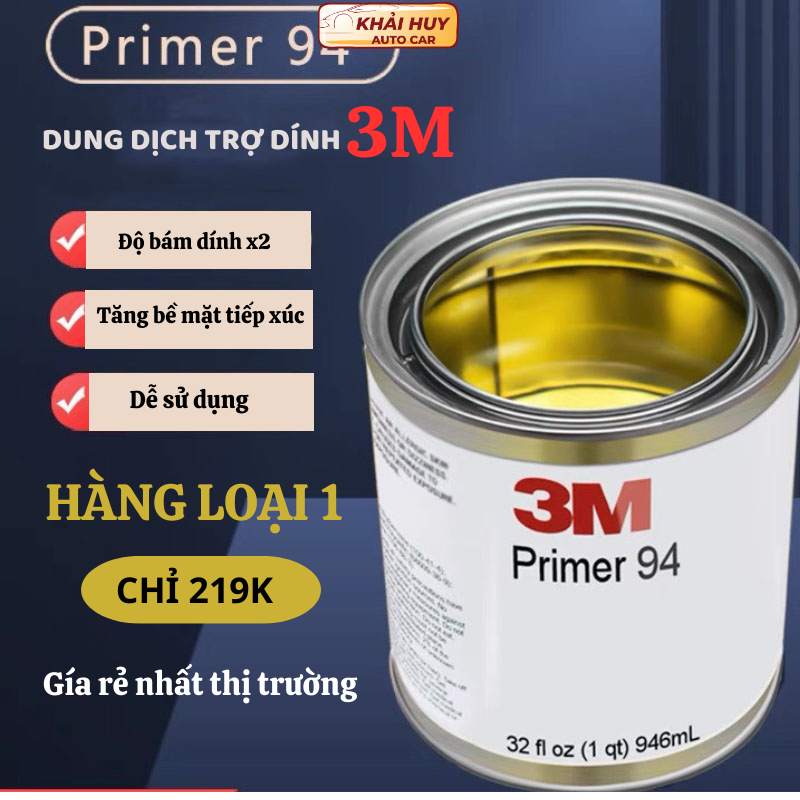 Trợ dính Primer94 siêu to loại 1 lít chính hãng 3m - siêu dính - siêu chắc - keo nước màu vàng - keo mồi