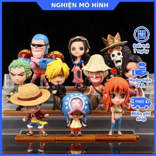  Mô hình 10 nhân vật One Piece chibi Luffy Zoro Nami Kaido Shanks Robin Sanji Usopp Boa Chopper Franky Brook Đảo hải tặc 
