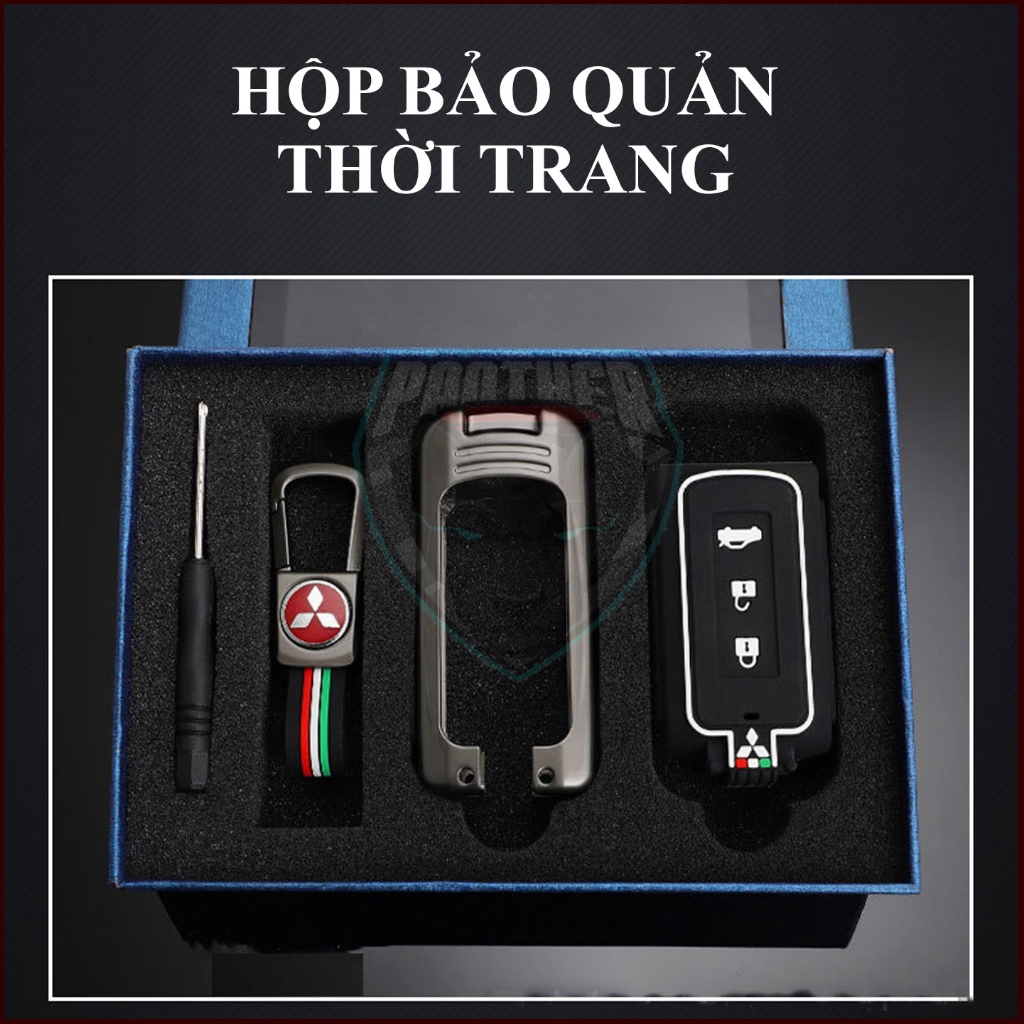 Ốp Chìa Khóa Xe Mitsubishi Xpander, Outlander, Attrage Pajero Sport Mirage, Triton Họa Tiết Cờ Ý Sang Trọng