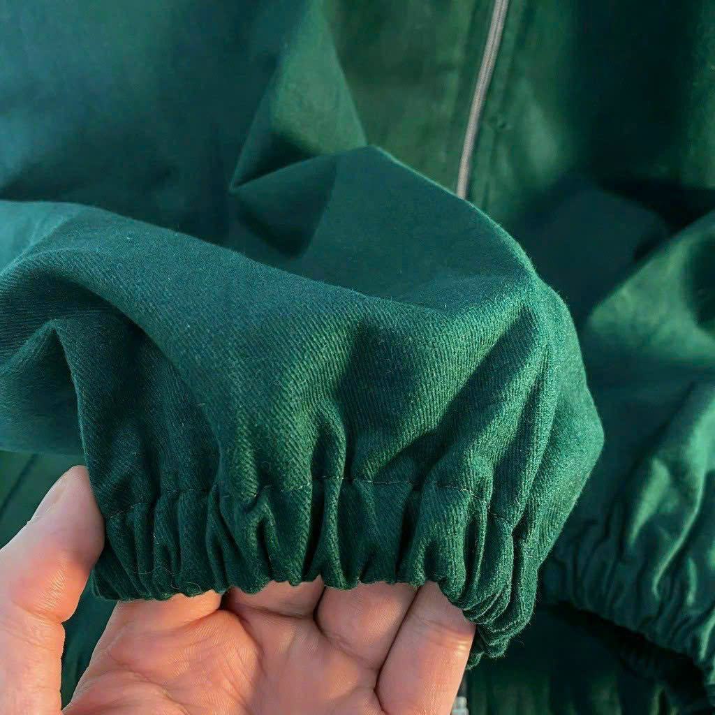 Áo khoác kaki Lyihome form rộng unisex nam nữ -  chất kaki mịn mát, có dây kéo bo tay