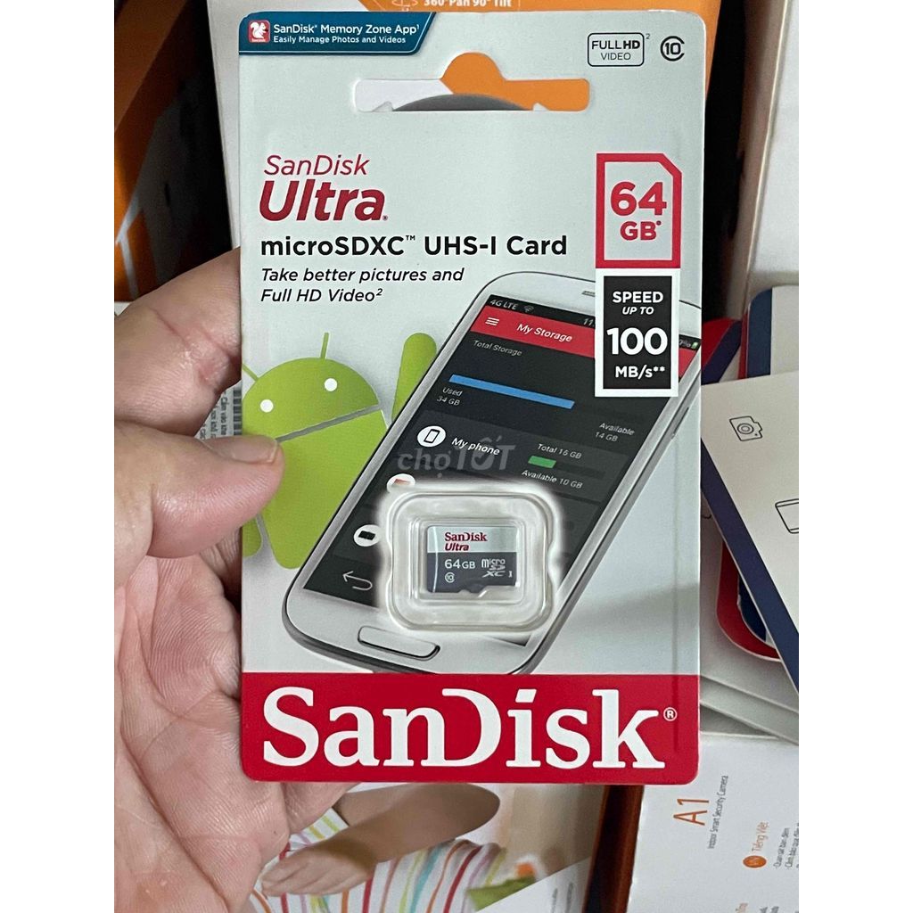Thẻ Nhớ MicroSD Sandisk 32G - 64G - 128G - 100Mb/S Class 10 Box Chính Hãng