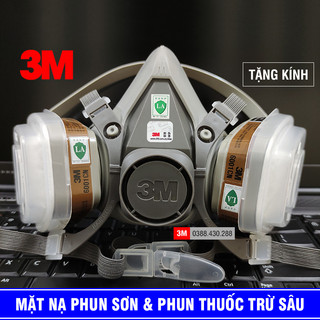 Mặt nạ phòng độc 3M 6200 (phun thuốc sâu, phun sơn, chống khói độc, bụi mịn, hóa chất)