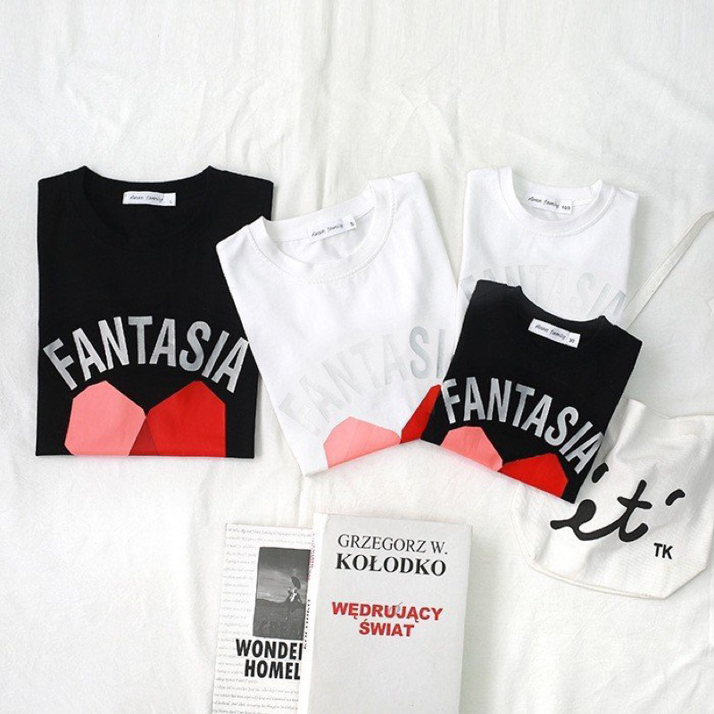 Áo thun gia đình nam nữ co dãn thấm hút không xù