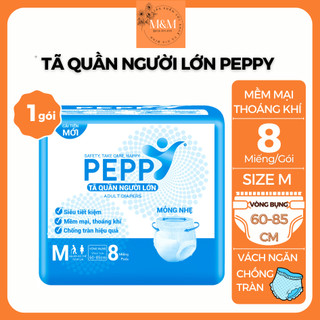 Tã bỉm quần người lớn Peppy Kerry size M8/L7 miếng/gói mềm mại khô thoáng