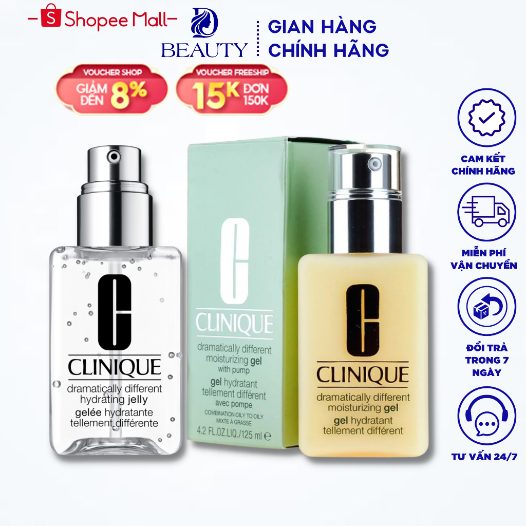 Kem dưỡng ẩm Clinique Dramatically Different Moisturizing Gel/Lotion+ Jelly 30-50-125ml