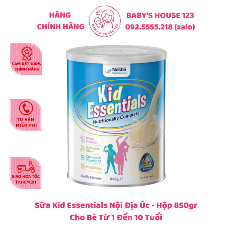 SỮA KID ESSENTIALS ÚC HƯƠNG VANI (HỘP 800gr)