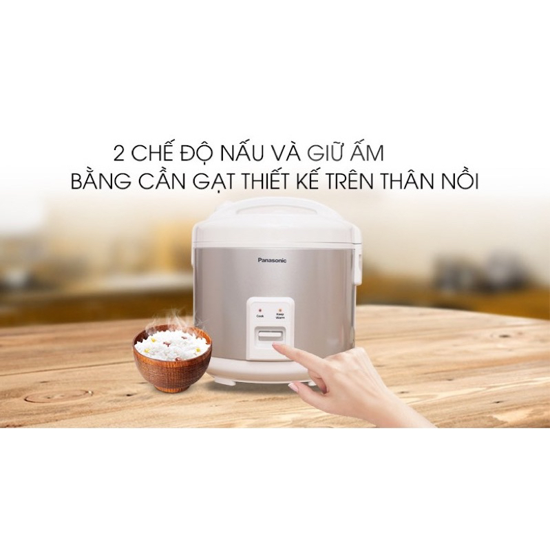 Nồi cơm điện Panasonic 1,8 lít lòng nồi màu đen