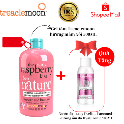 Gel tắm chiết xuất quả mâm xôi Treaclemoon 500ml