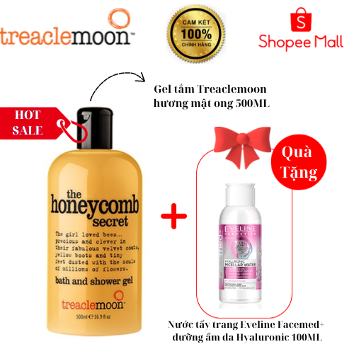 [Tặng nước tẩy trang 100ml] Gel tắm mật ong Treaclemoon 500ml - The Honeycomb Secret