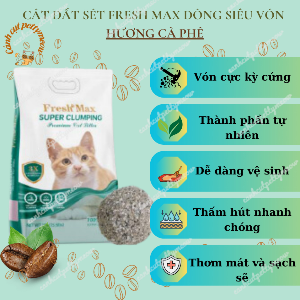 CÁT CHO MÈO FRESHMAX   - SIÊU VÓN VÀ SIÊU KHỬ