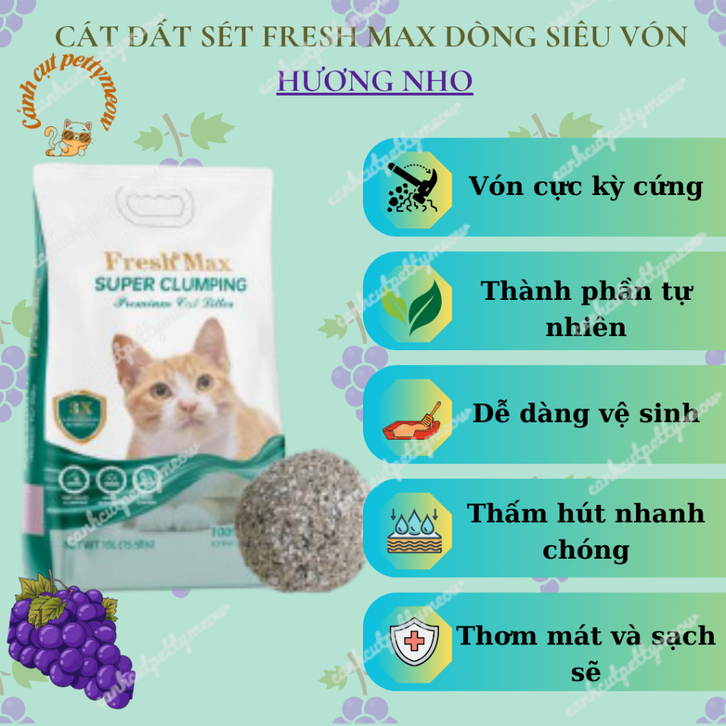 CÁT CHO MÈO FRESHMAX   - SIÊU VÓN VÀ SIÊU KHỬ