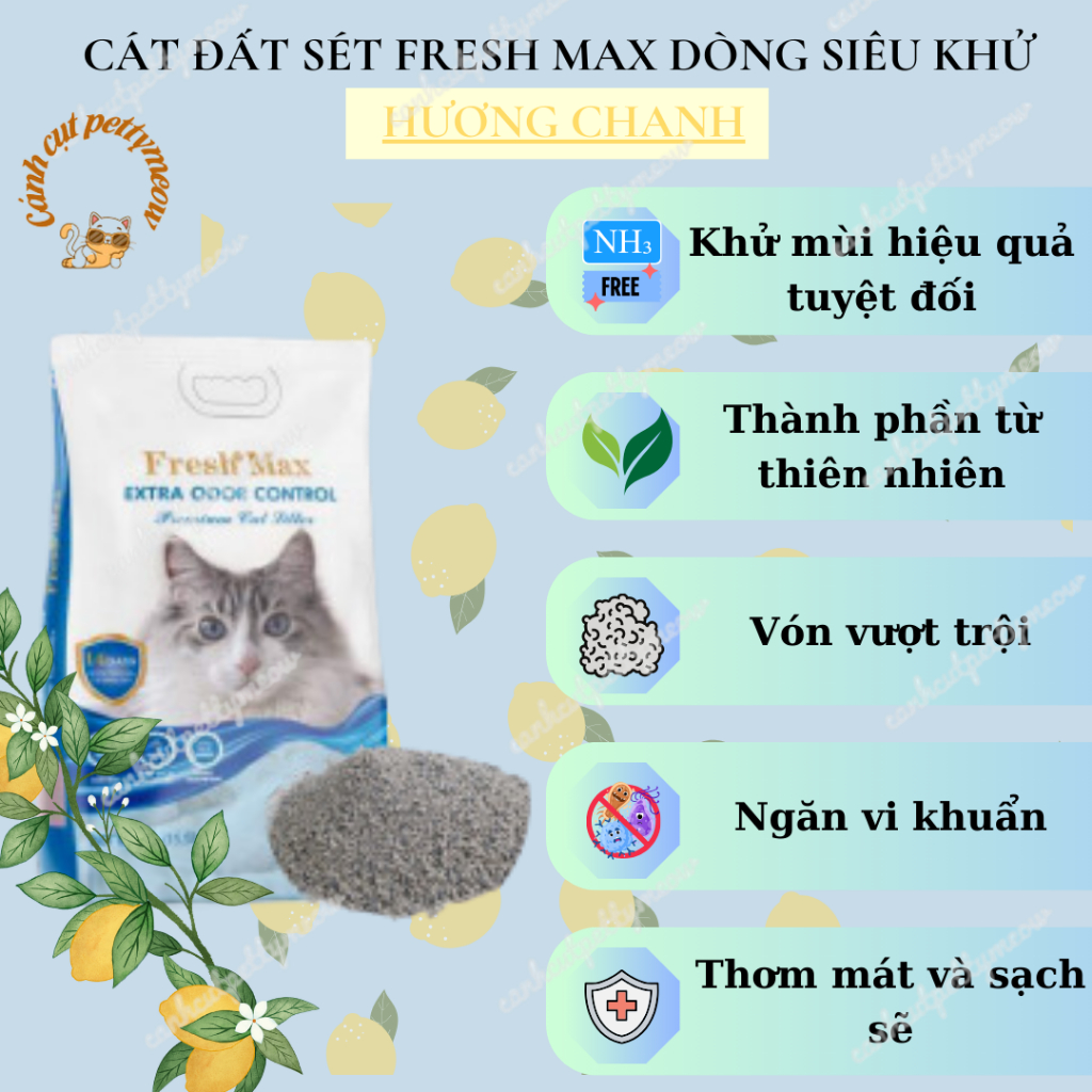 CÁT CHO MÈO FRESHMAX   - SIÊU VÓN VÀ SIÊU KHỬ