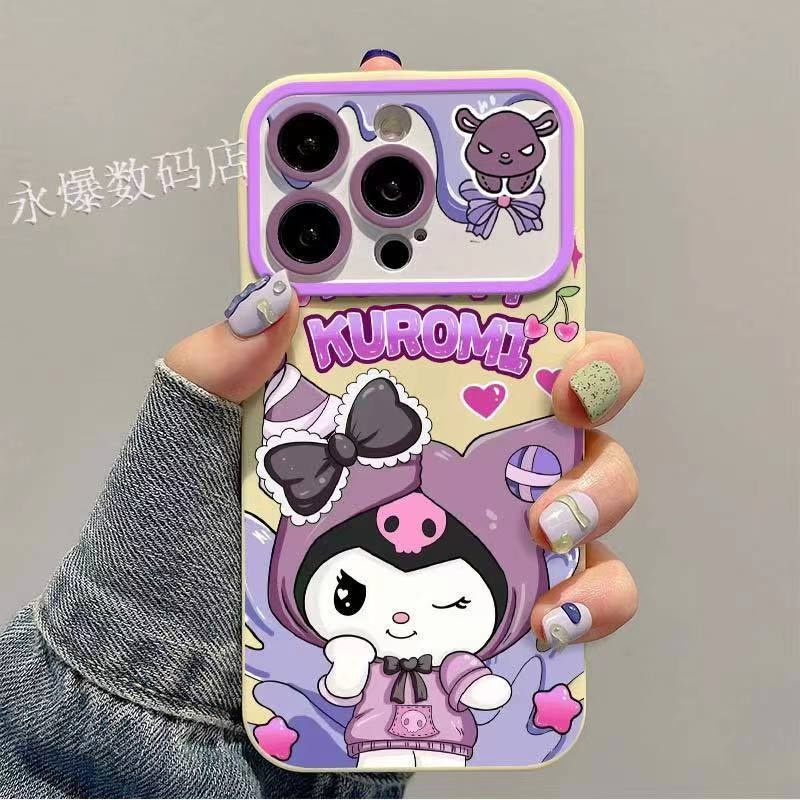 Ốp lưng iphone Ốp Điện Thoại Kuromi tím chống sốc Dành Cho iphone13promax/12/Xs/11/7/8/Plus/Mini/ProMax st1027