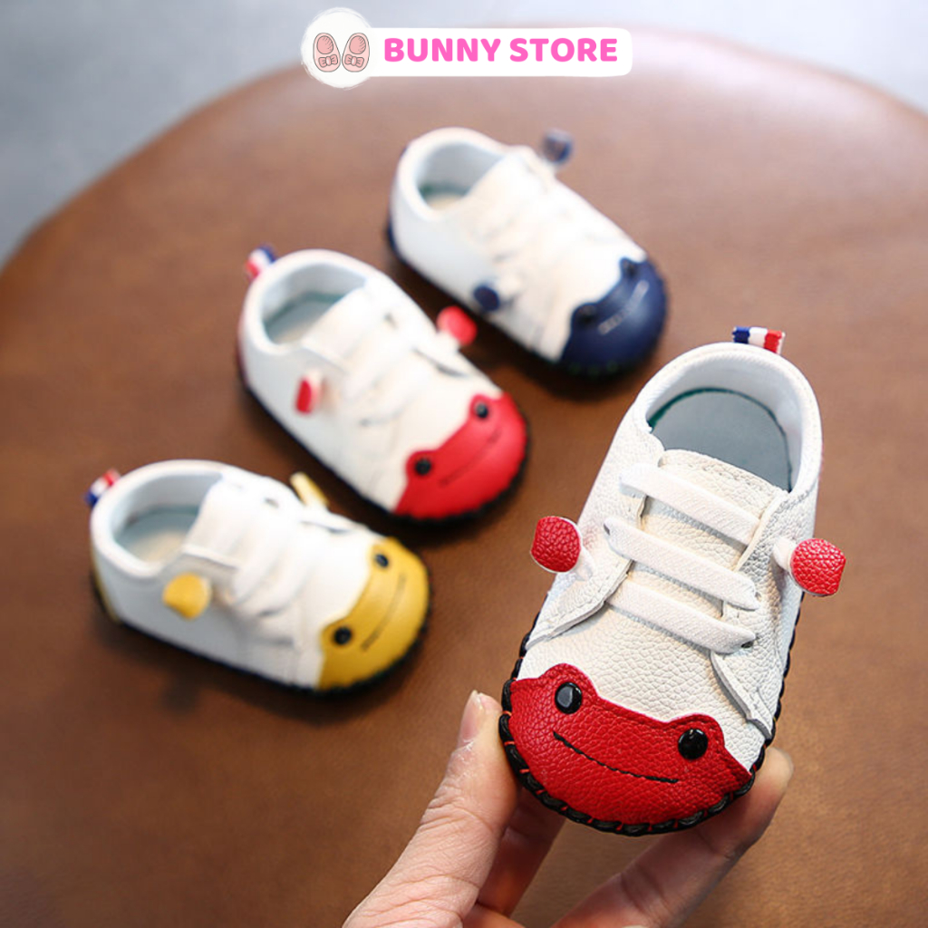 Giày tập đi cho bé trai da mềm Bunny Store, giày bé trai phù hợp cho bé sơ sinh từ 6 tháng đến 1 tuổi đế mềm GTD14