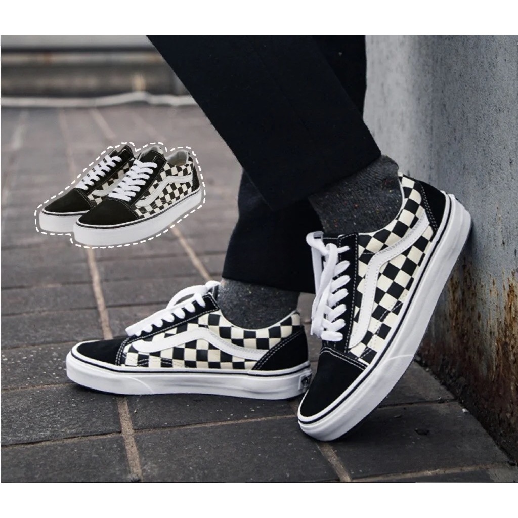 Giày vans caro chính hãng cho nam nữ, vans old skool checker chuẩn full box