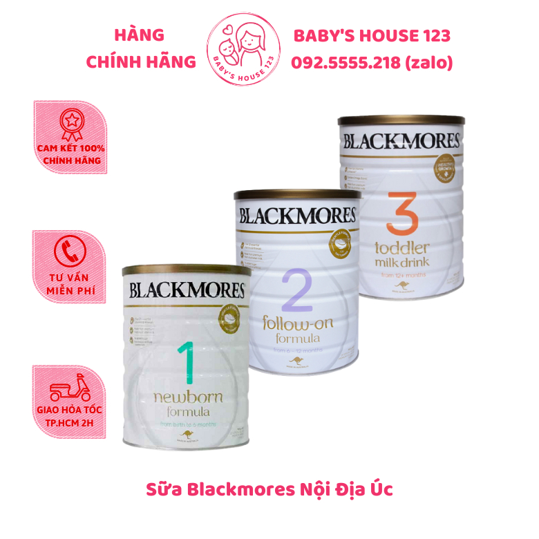 [TEM LIÊN PHONG] SỮA BLACKMORE - BLACKMORES ÚC MẪU MỚI SỐ 1,2,3 - HỘP 900gr