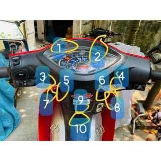 Combo 10 Ốc Titan Gắn Dàn Đầu Wave 100-110