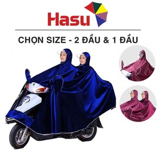 Áo mưa Cánh dơi Phản quang 2 đầu & 1 đầu Chọn size vải Dù tổ ong siêu bền có kính che mưa Hasu