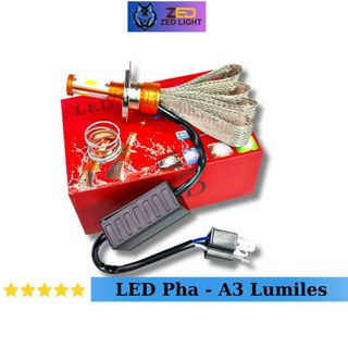 Bóng đèn pha a3 bma lumileds, 35w sáng trắng 6500k chân h4, m5 lắp các dòng xe máy phổ thông