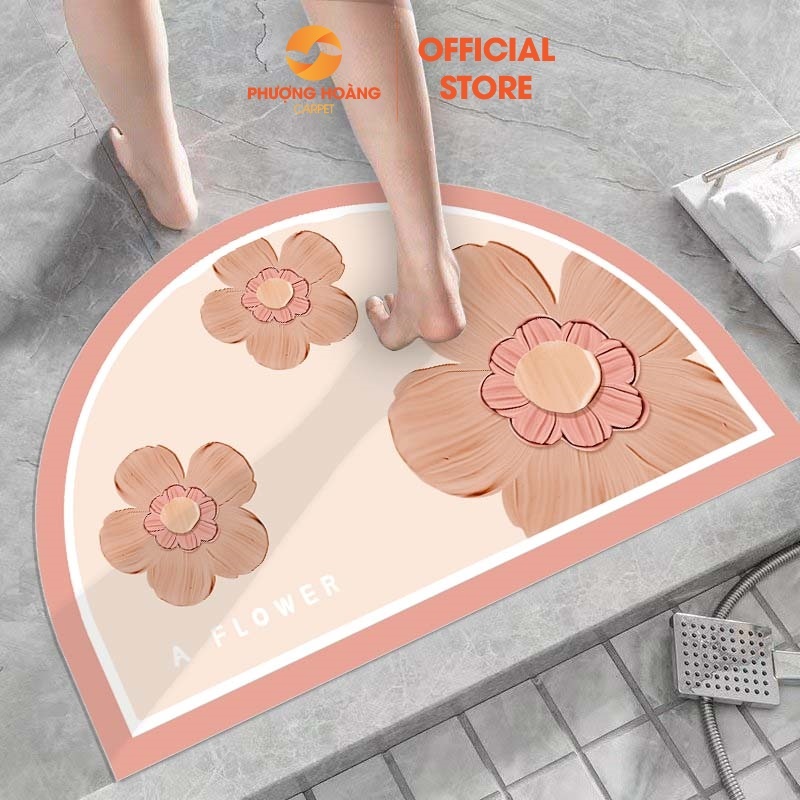 Thảm Chùi Chân Bali Bán Nguyệt Hình Thú, Hoa Quả - Đế Cao Su