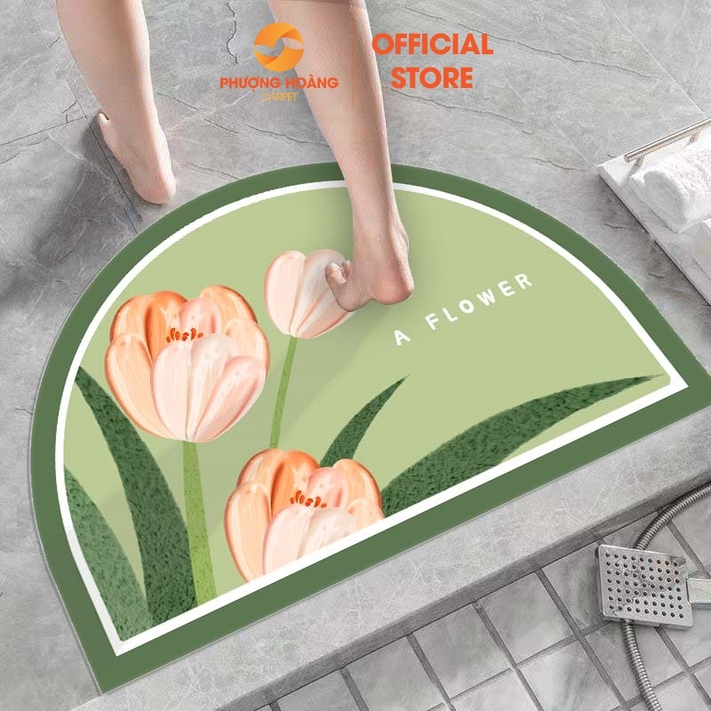 Thảm Chùi Chân Bali Bán Nguyệt Hình Thú, Hoa Quả - Đế Cao Su