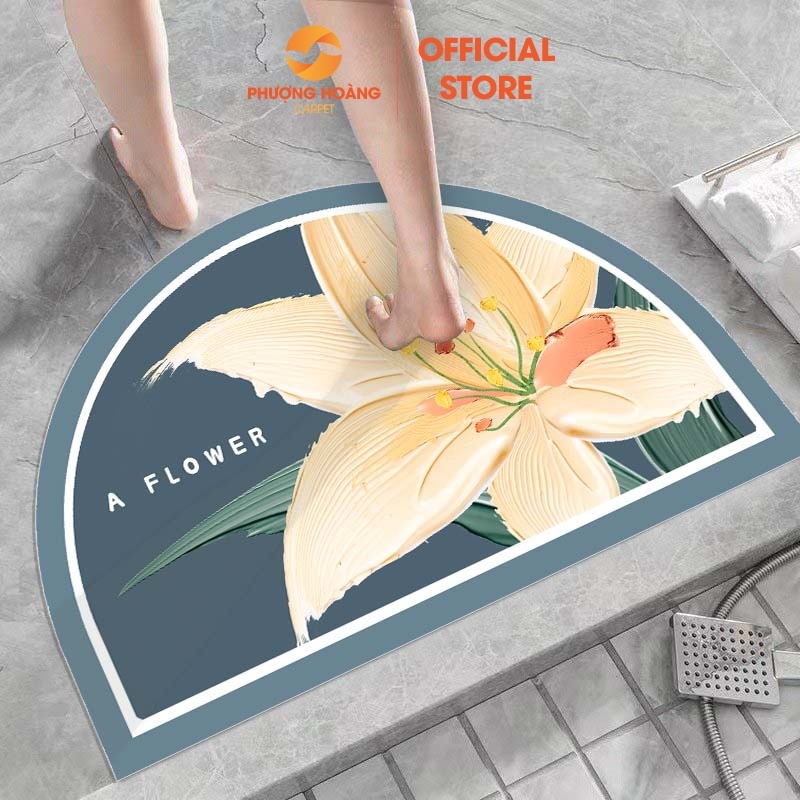 Thảm Chùi Chân Bali Bán Nguyệt Hình Thú, Hoa Quả - Đế Cao Su