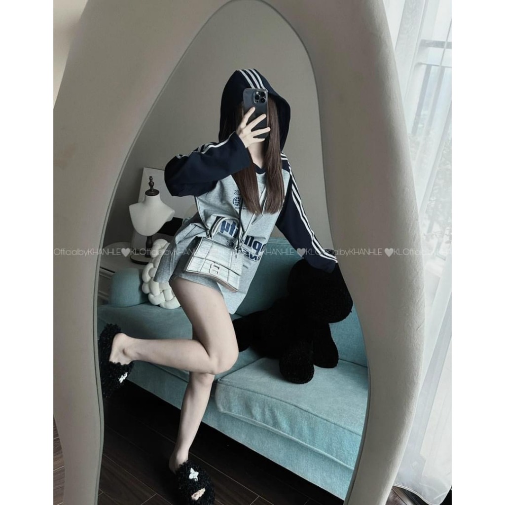 Áo Hoodie Nữ Áo Nỉ Nữ Dài Tay Có Mũ In Sọc Họa Tiết Chữ Thời Trang Hàn Quốc 40-70kg Mẫu AOSIMKHANHLE. PT326