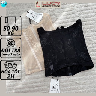 Gen đai nịt bụng latex bigsize nữ kéo khóa không lộ viền siết eo Lucy big size 50-90 kg LATEX