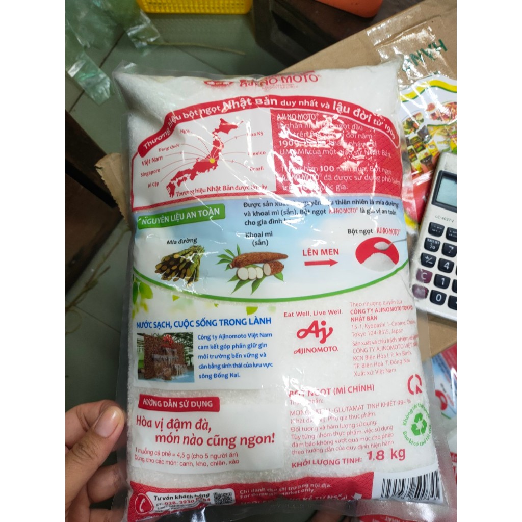 Bột ngọt Aji-no-moto 1kg HẠT LỚN