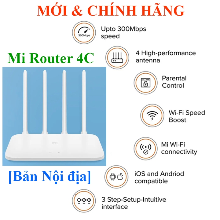 Bộ phát & kích sóng wifi Xiaomi Redmi AC2100, Xiaomi 4C, Xiaomi Wifi Repeater Pro